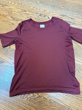 Athleta women’s short sleeve renew ribbed tee Large